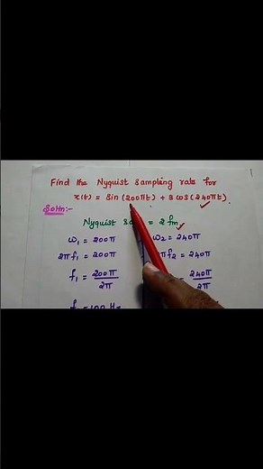 SS Unit IV - Problem in Sampling Theorem - Nyquist Rate #shorts #ec3354 #signalsandsystems