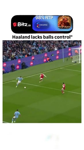 Zahan on Instagram: "@bitzcasino This post from a Newcastle United fan account uses irony to defend Erling Haaland's ball control, pairing a caption claiming he "lacks" it with a clip from Manchester City's 2025-26 Premier League match against Arsenal showcasing his precise touch under pressure. - The video, lasting 17 seconds, captures Haaland receiving a clearance from John Stones, evading Martin Ødegaard, and surging forward with commentator praise for his "top quality" control, directly cont