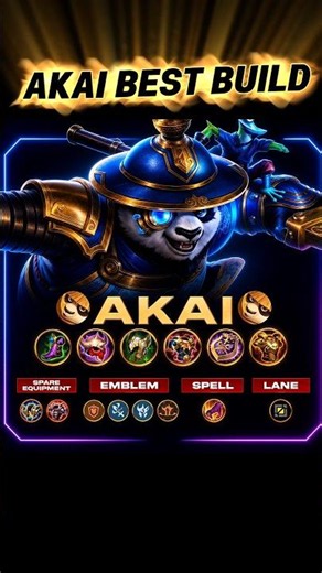 Top Global Akai Build 2026 🔥 Works in Jungle, EXP & Roam!