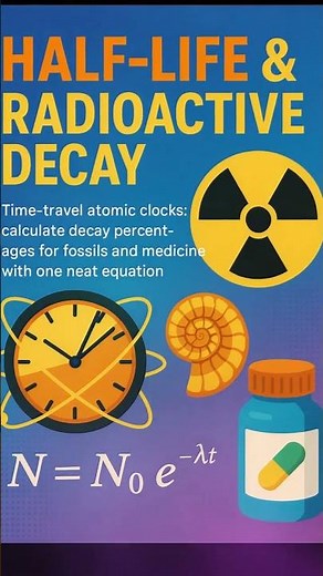Half-Life & Radioactive Decay in 43 seconds or less
