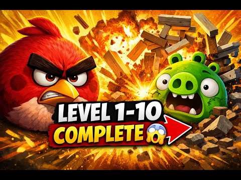 Angry Birds Gameplay Level 1 to 10 Full Walkthrough | All Levels Complete 17 March 2026