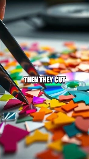 Colorful CD Mosaic Remix From Old Discs