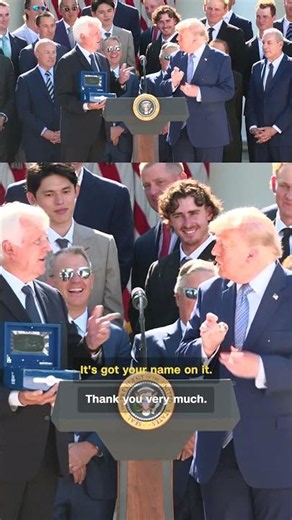 LA Dodgers gift Trump a World Series ring