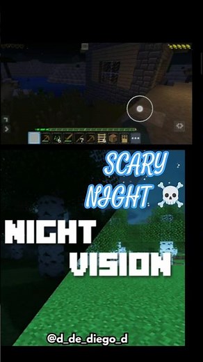 👀 Minecraft Night Vision Mode Gameplay in Dark Night