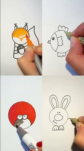 How to Draw Cute Animals With Basic Shapes?
