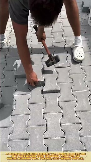Interlocking Paver Laying Skilled Worker for Durable Load-Bearing Surfaces