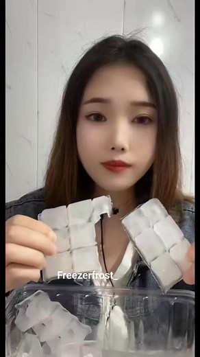 COMMENT FOR PART-2!! ☺️☺️☺️ . . . . . . . . #asmr #icecubechallenge #viral #reels | freezerfrost_