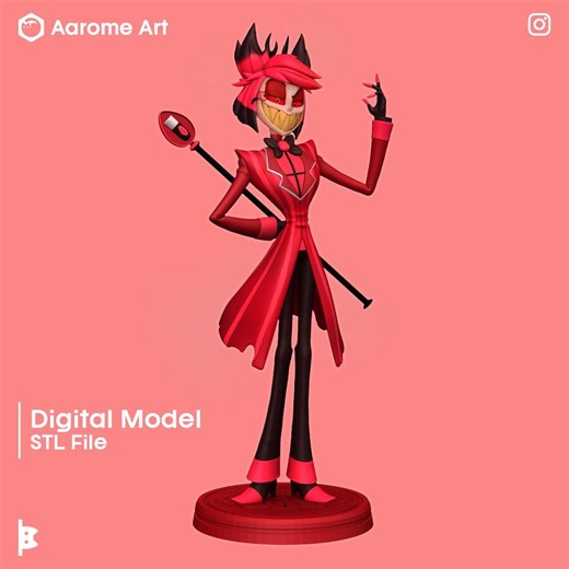 Alastor Hazbin Hotel Digital Model for 3D Printing - Etsy