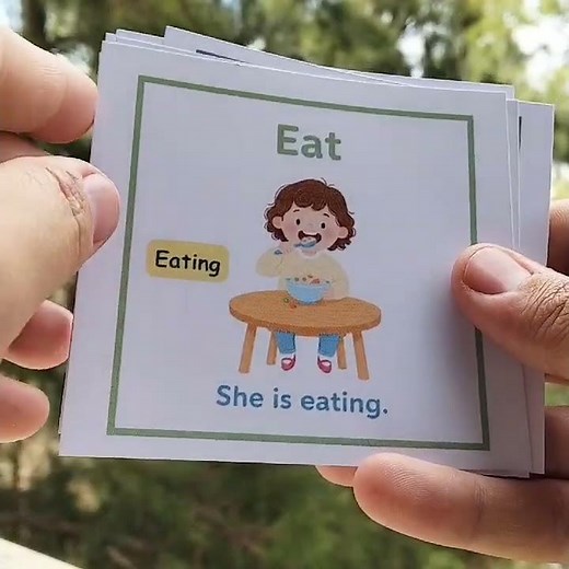 Action Words Printable Flashcards: Verbs & Simple Sentences to Spark Early Speech - Speech Therapy