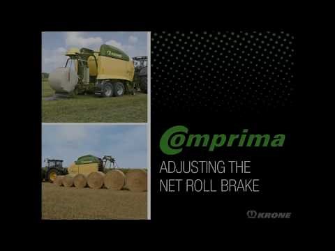 KRONE Comprima Round Baler User Advice: Adjusting the Net Roll Brake