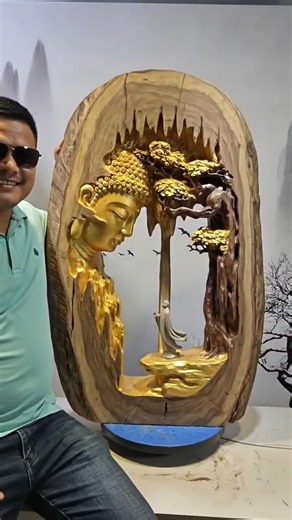 🙏 68 days of dedication, patience, and art — every carving tells a story of peace and beauty. 🌿✨#ai