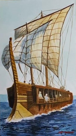 Exercice à l’aquarelle. Dessiner et peindre un bateau.