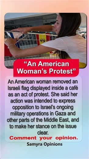 American Woman Removes Israeli Flag in Protest — Video Sparks Global Debate #trendingnow