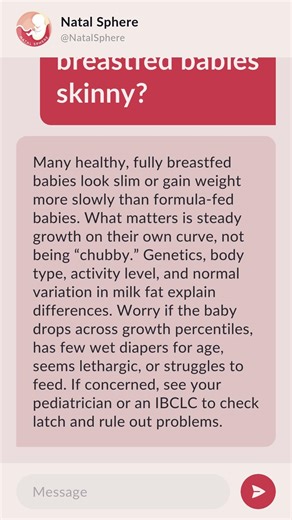 Why are some breastfed babies skinny?