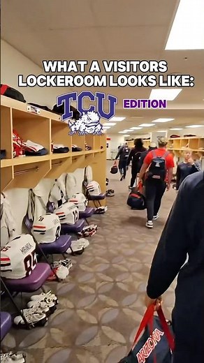 TCU FOOTBALL LOCKERS 😱 #sports #athlete #football #collegefootball #gameday #crazy #bts