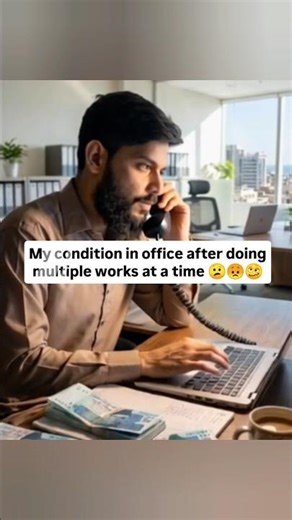 My condition in office after doing multiple works at a time 💼😕 #shortsyoutube #corporatelife #funny