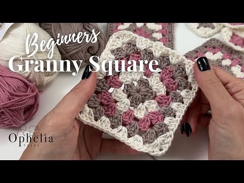 Beginner Granny Square // Uninterrupted Crochet Footage // Ophelia Talks Crochet