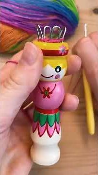 Basteln mit Garn und Strickliesl 💜💙💚💛🧡