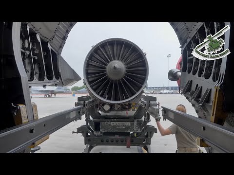 How to Change and Install a F15 Fighter Jets Engine