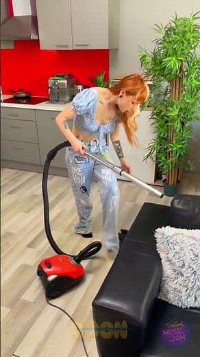 Vacuum Prank Gone Better Than Expected 😂🔌✨ #Funny