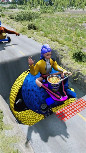 🟡✨ NEW Mod Cars vs Pac-Man — Ultimate Survival Test | BeamNG.drive #shorts