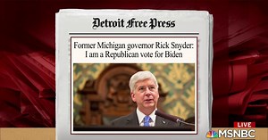 Fmr. Mich. Governor Rick Snyder backing Biden