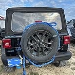 AXSIPEIX Kinetic Recovery Rope Kit (Reflective), 1.25in x 30ft 56,000Lbs, 35% High Elasticity, w/ 2 Soft Shackles, 18,666Lbs Work Load Limit for 4x4 Offroad Vehicle