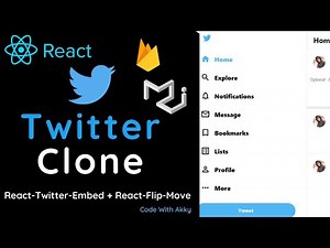Build Twitter Clone using React | Hooks | States | Props | With React-twitter-embed features |