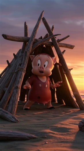 Porky pig was pushed out of helicopter❤️ #porky #pig #helicopter #funny #trending #reels #ai