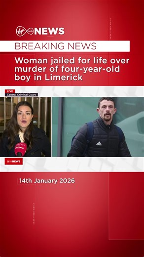 A woman who murdered her partner’s four-year-old son in Limerick in March 2021 has been jailed for life and can now be named as Tegan McGhee, following the lifting of a court order this evening. Mason O’Connell Conway's mother described him this week as a clever little boy with the biggest smile and said he had been taken at the hands of “pure evil”. #VMNews | Virgin Media News