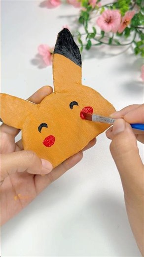 How to Make a Cute Pikachu Figure 💛✨ #pokemon #shorts #diy