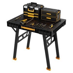 [Hot Item] New Portable Wood Work Table Mobile Folding Worktable for Garage