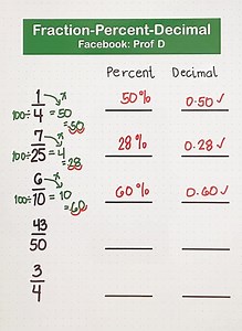 448K views · 3.4K reactions | Mastering Fractions, Percentages, and Decimals: The Ultimate Conversion Guide! | Prof D | Facebook