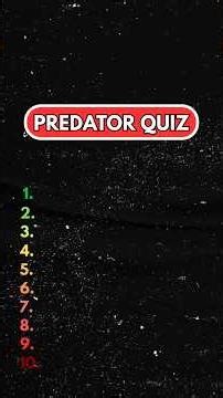 99% Fail This Predator Quiz!