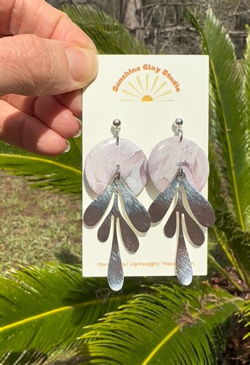 Creating Lavender Agate Earrings with Polymer Clay