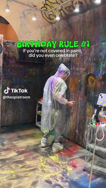 Not your typical party, this one involves paint everywhere 💥 Book your session at thesplatroom.com See you at 📍The Splat Room, 3F The Block, SM North Edsa #TheSplatRoom