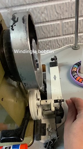 Winding a 🧵bobbin. #fyp #smallbusiness #bobbin #cleaning