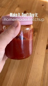 Homemade Ketchup ⬇️ Recipe below, or comment KETCHUP and I’ll send it over! Welcome back to Make It Don’t Buy It, where I teach you how to make everyday foods you normally grab at the store right at home. Today we’re making homemade ketchup. Just like I always say, this isn’t about making everything from scratch all the time. It’s about knowing how, in case you ever need or want to. Some seasons you’ll make things like this, some seasons you won’t, and both are totally okay. Having the option ma