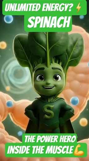 The Iron Power of Spinach: What Happens Inside Your Muscles? 🥬💪 #Shorts #Biology #Science #spinach
