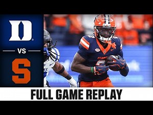 Duke vs Syracuse Full Game Replay | 2025 ACC Football