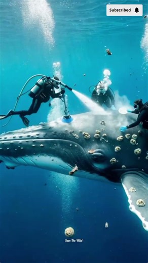 Barnacles Removal From Whale #barnacles #removal #whale