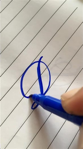 Letter D in best cursive style #viralvideo #handwriting