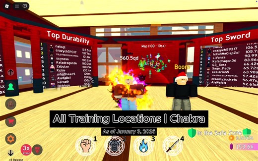Explore All Training Locations in Anime Fighting Simulator