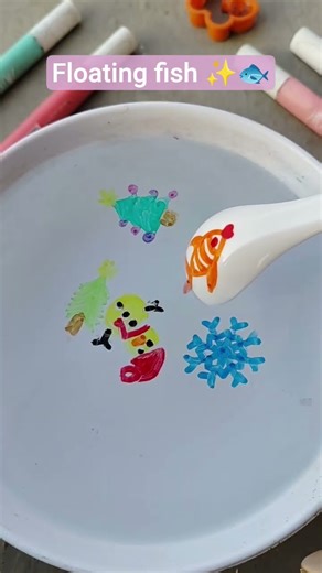 how to draw floating fish 🐠🐟 drawing with doms floating marker #ytshorts #art #youtubeshorts #diy