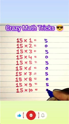 #MathTable15 #TableOf15 #MultiplicationFacts #MathEducation #LearnMath #MathTricks #TimesTable #Math