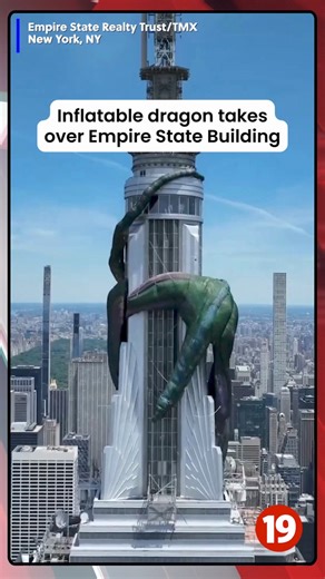 3.4K views · 19 reactions | A giant inflatable dragon has taken over the top of the Empire State Building just in time for the return of "House of the Dragon."  | Cleveland 19 News | Facebook