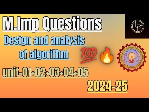 DAA M.Imp Questions 🔥 💯 btech aktu 3rd year🎉