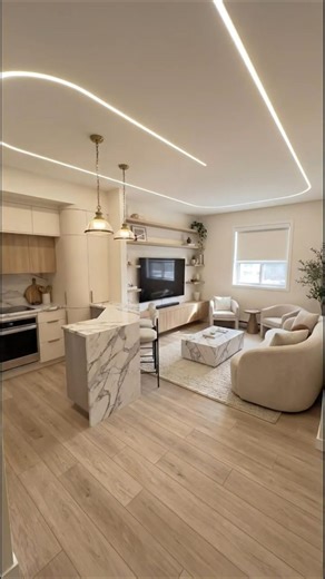 From Outdated to Elegant | Modern Open-Plan Kitchen & Living Room #shorts #beforeafter #HomeUpgrade