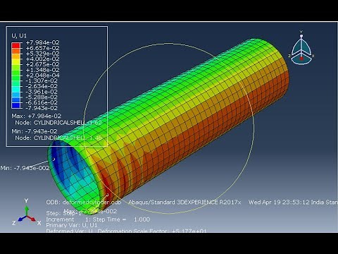 "Cylindrical Shell Analysis under Pressure using ABAQUS Software"