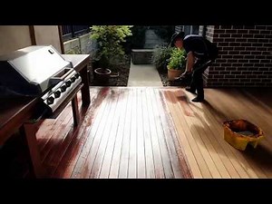 Deck Sanding Melbourne - Sanding a Merbau Alfresco deck
